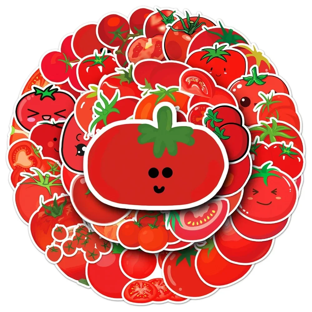 Pegatinas de frutas y tomates para decoración del hogar, calcomanías Guka de 10/50 piezas para pared, cocina, nevera