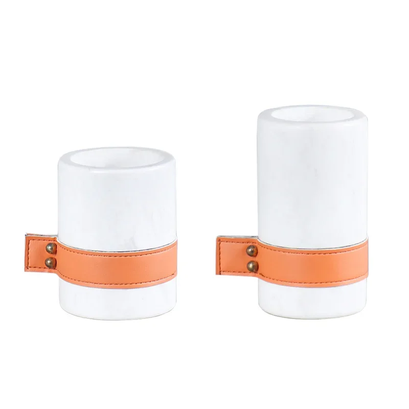 Simple modern marble vase ornament model room sales office home living room entrance desktop soft decorative flower ware