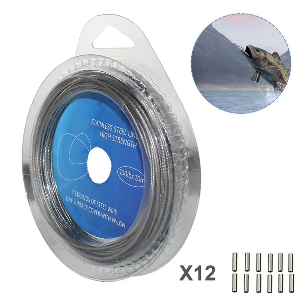 

Powerful Braided 10-200LBS 7 Strands Wear Tensile Force Wire Fishing Line Bite Resistant Line Fishing Line Hook Bite Resistant