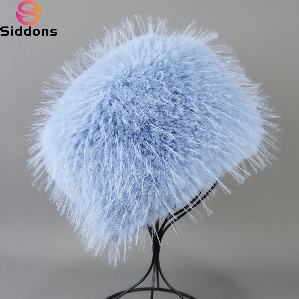 Autumn and Winter 2024 New Women\'s Fashion False Raccoon Fur Cap Russian False Fur Hat False Raccoon Fur Hats Dome Mongolian Hat