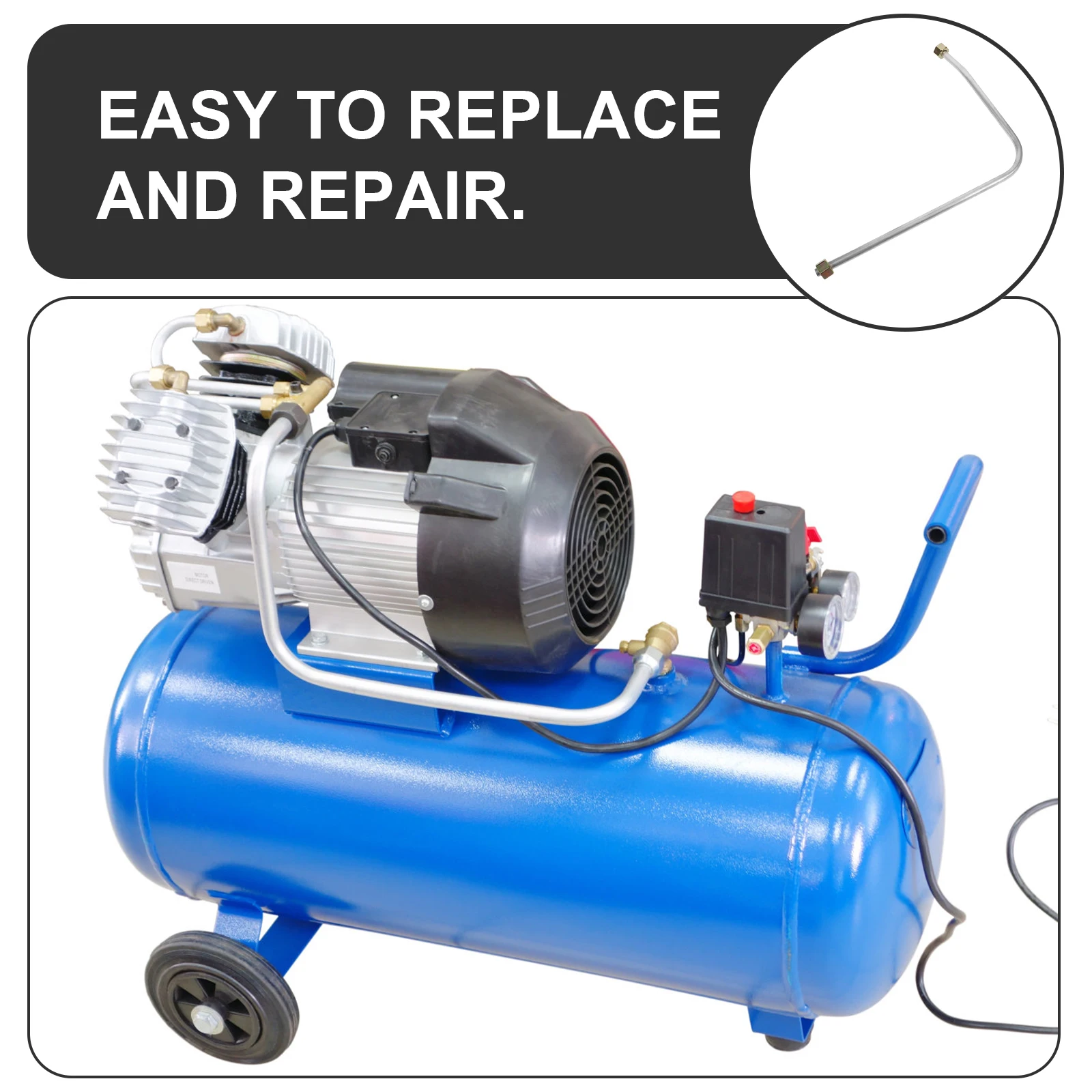 

Aluminum Exhaust Pipe 530mm Silver Air Compressor Hose Replacement Tubing Pneumatic Pipes Accessories Workshop Garage Use
