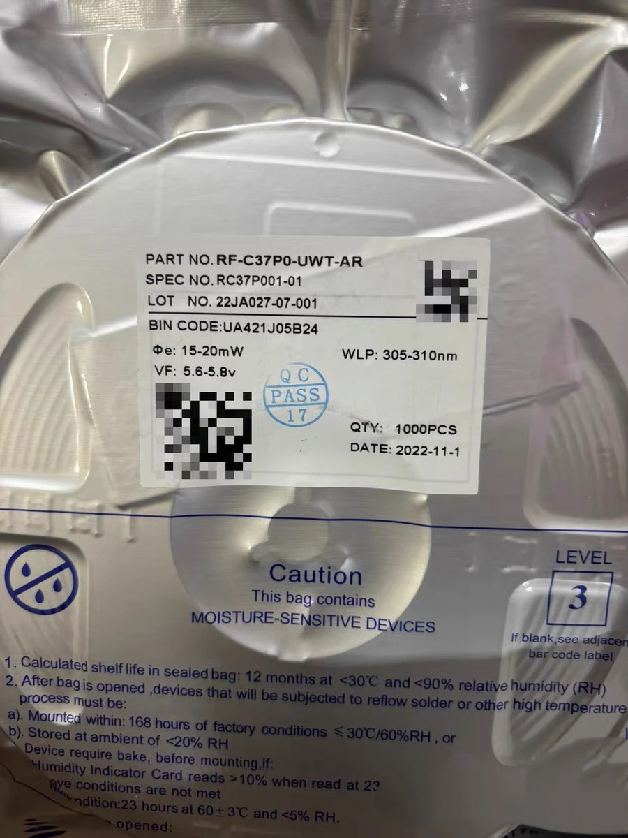 UVB 308NM band 20-25MW 5.7V 200MA 20MW about optical power 308NM 3535 package