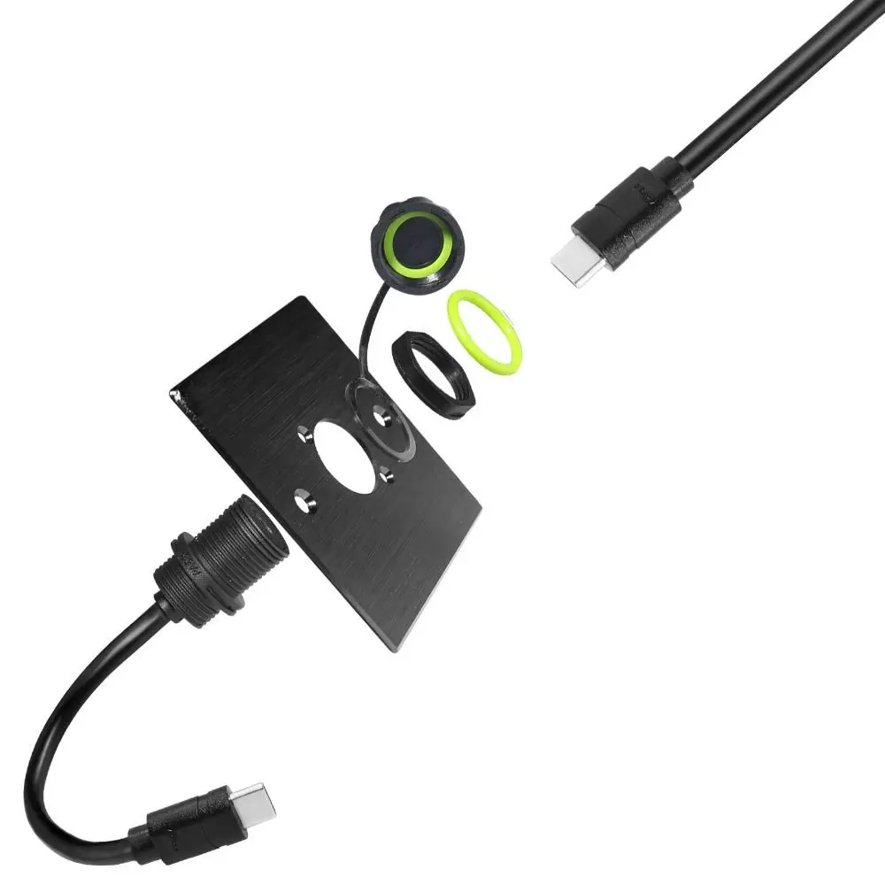 

Type C Female to Female USB-C Cable Connector Waterproof with Dust Cover USB-C Cable Converter Adapter 1M Single Port