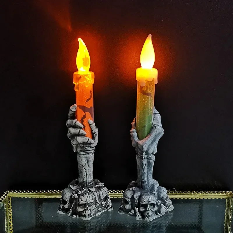 

Halloween Candle Table Lamp Halloween Decorative Props Skeleton Hand Lamp Horror Ghost Festival Party Hand Lamp Dead Parti