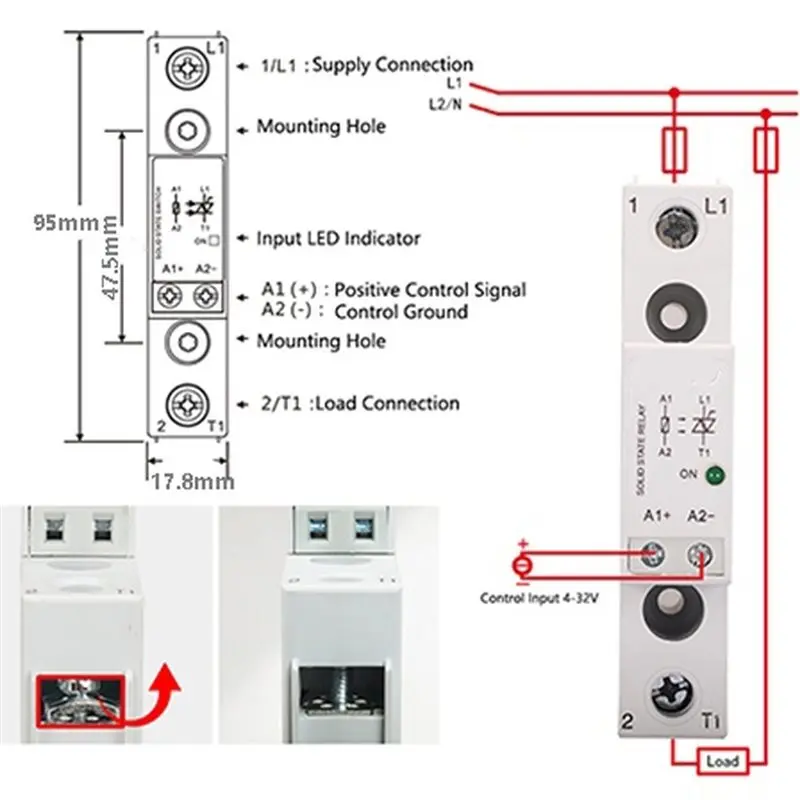 EYFL-AC For Dc Relay Board 24VDC Input Output 42-480VAC Voltage SSR Relay Module & Board For Dc AC
