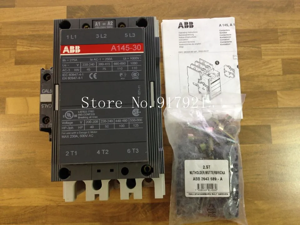 [ZOB] The United States original (Swedish) A145-30-11 A series contactor AC/220-230V genuine original