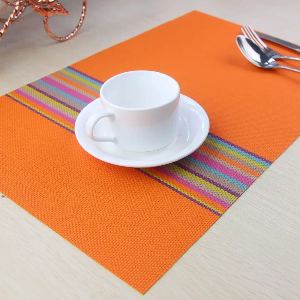 

4 pieces/lot Waterproof Table Mat Placemat Coasters Heat-insulated Tableware PVC Placemat Kitchen Dinning Bowl Dish Pad