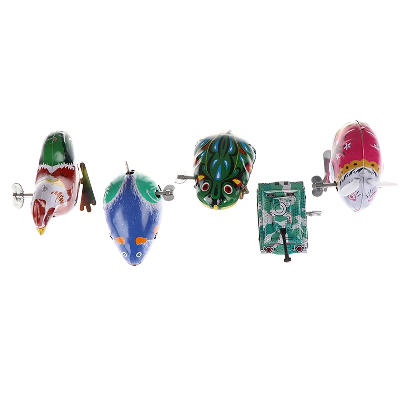 NEW Classic Tin Wind Up Clockwork Toys Jumping Iron Frog Rabbit Cock Toy Action Figures Toy For Gift Classic Toy