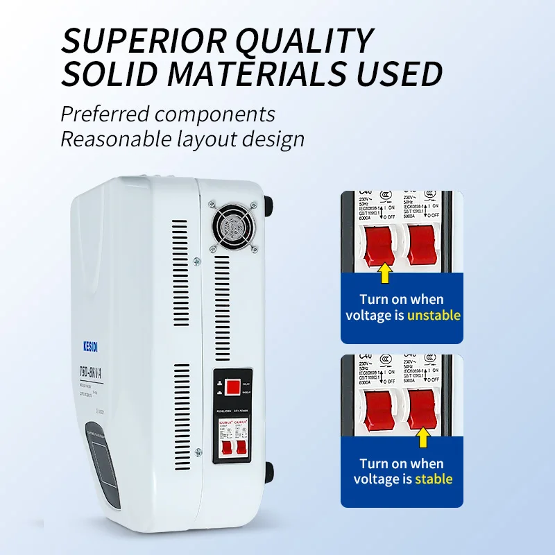 100V-250V Wall Mount Power Home 2KVA 3KVA 5KVA Ac Automatic Voltage Regulator Stabilizer for Air Conditioner