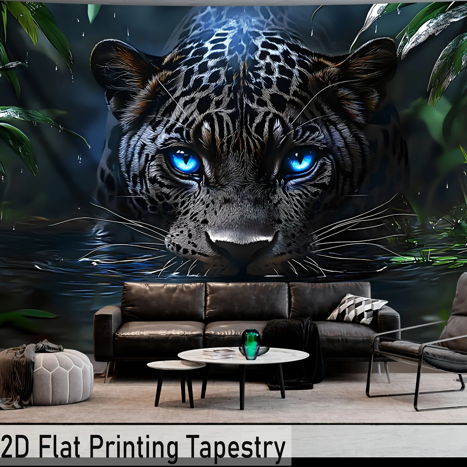 2D Flat - 2D Flat - [2D Flat Printing] 1pc Ultra Large Size Sly Aquatic Tiger Dive Aesthetics Print Tapestry Birthday Gift Room