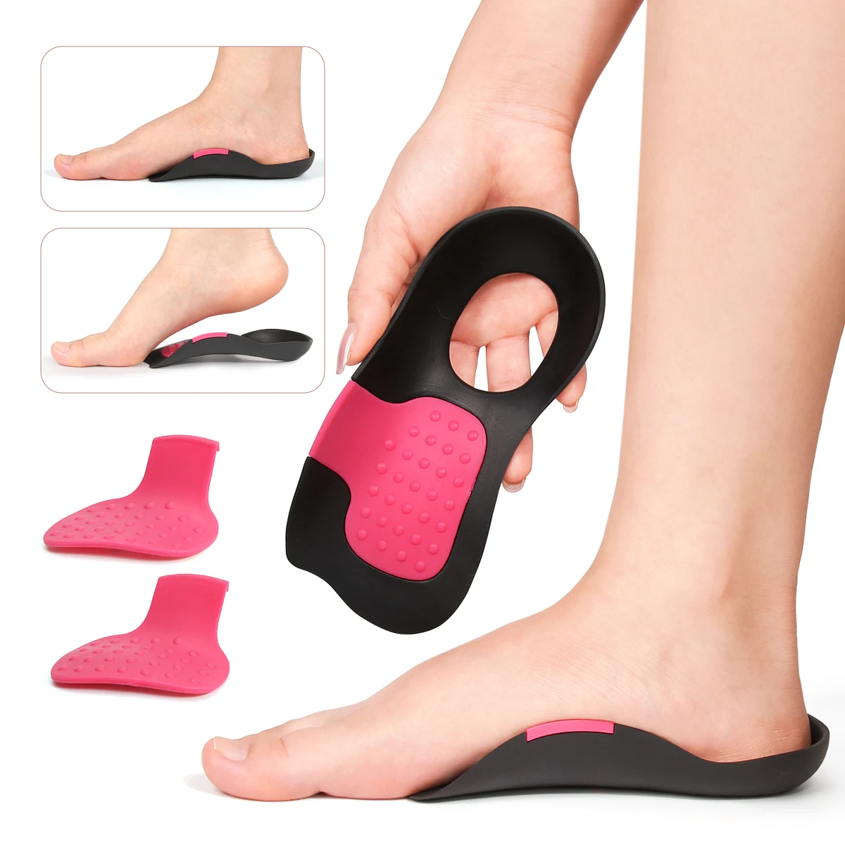 New Upgraded Arch Support Insoles, Removable in Height-Increasing Arch Pads, Suitable for X-Shaped Legs and Flat Feet.