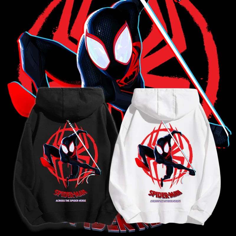 

Модный повседневный мужской пуловер с капюшоном в стиле аниме Marvel с принтом Человека-паука Майлз