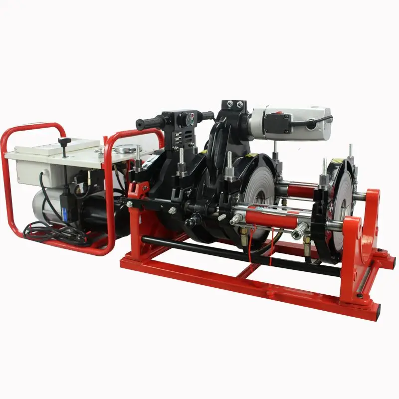 Hydraulic semi-automatic PE butt welding machine PE pipe butt machine, hot melt welded pipe pick-up machine