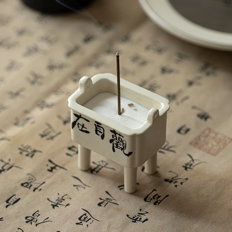 Ceramic small incense burner, incense socket, indoor aromatherapy burner ornament