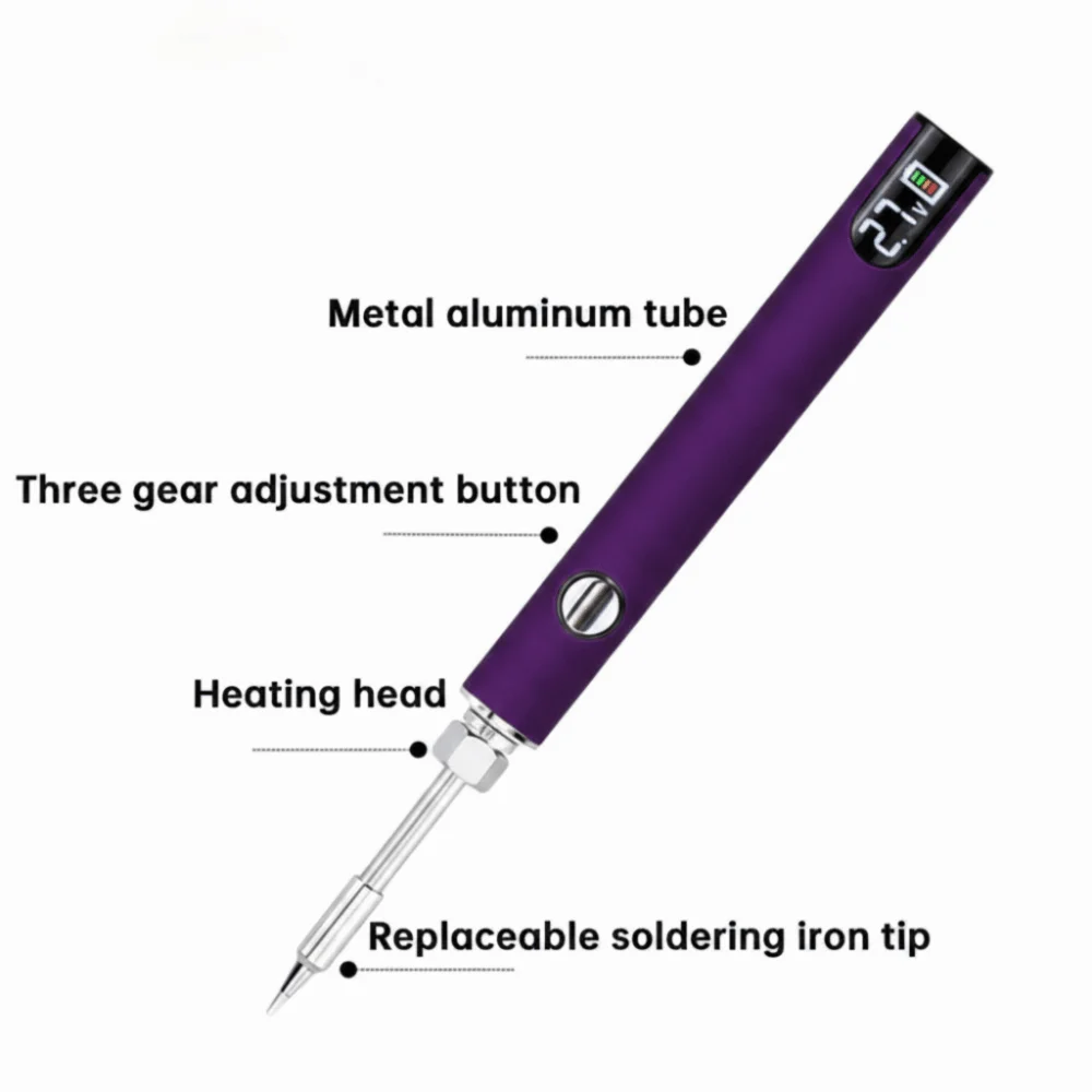 Wireless Electric Soldering Iron USB Fast Charging Digital Display Wireless Electric Iron Solder lithium battery