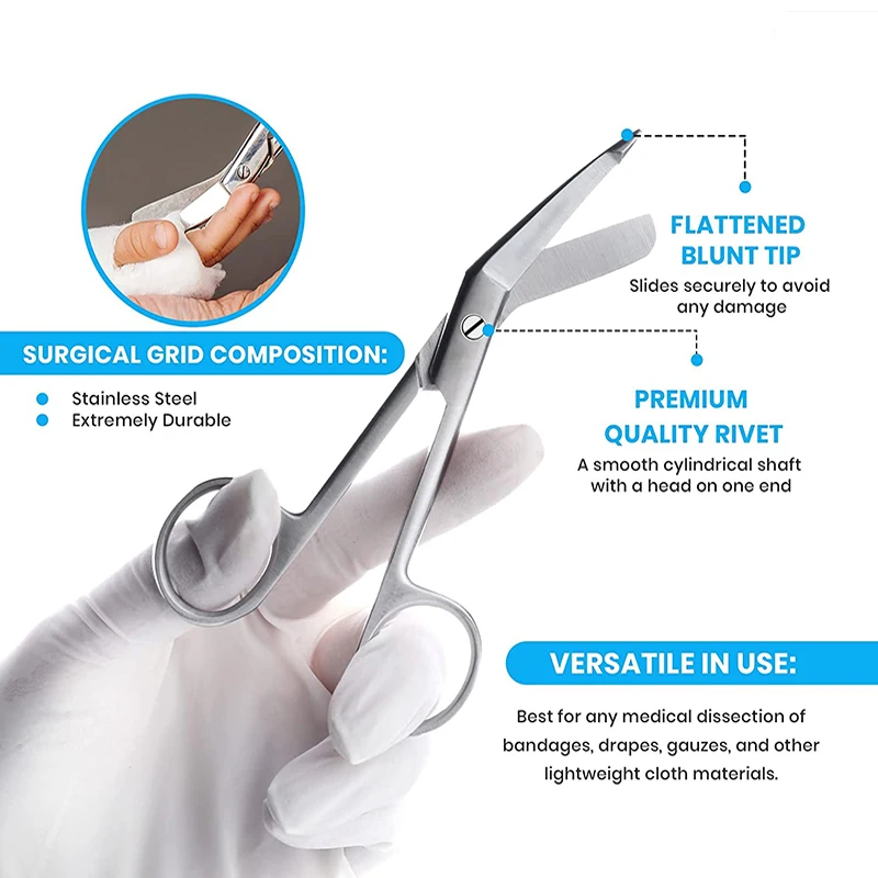 11/14CM Edelstahl Gaze Verband Schere Dressing Chirurgische Schere Haushalts Gips Schere Krankenschwester Schere – Detail 3
