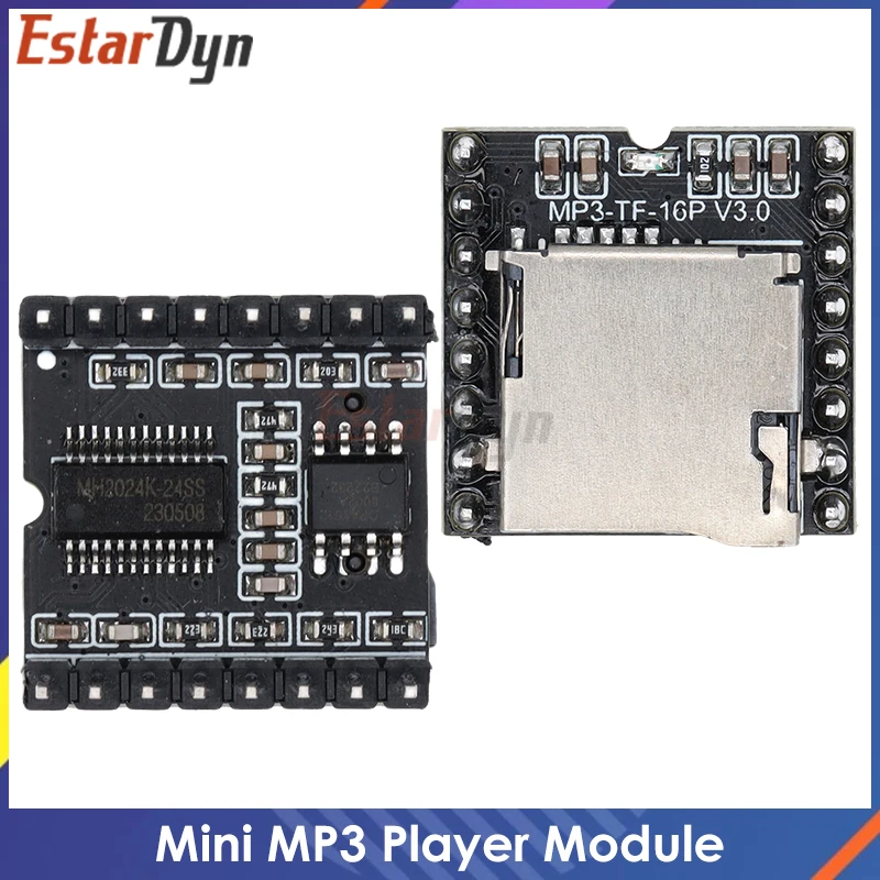 EstarDyn DFPlayer Mini MP3 Player Module V3.0 16P TF Card U Disk DF Player Audio Voice Module Board