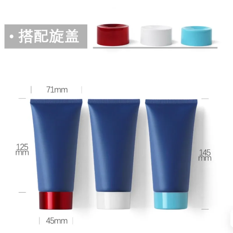 Großhandel 120ML Matt Blau Kosmetik Schlauch Haar Conditioner Shampoo Körper Lotion Leere Flasche Mann Make-Up Nachfüllbare Flaschen