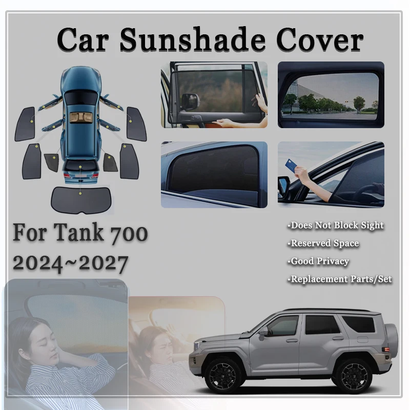 

Car Sunshade Pads For Tank 700 2024 2025 2026 2027 Anti-UV Magnetic Sun Shade Visor Window Windshields Curtain Cover Accessories