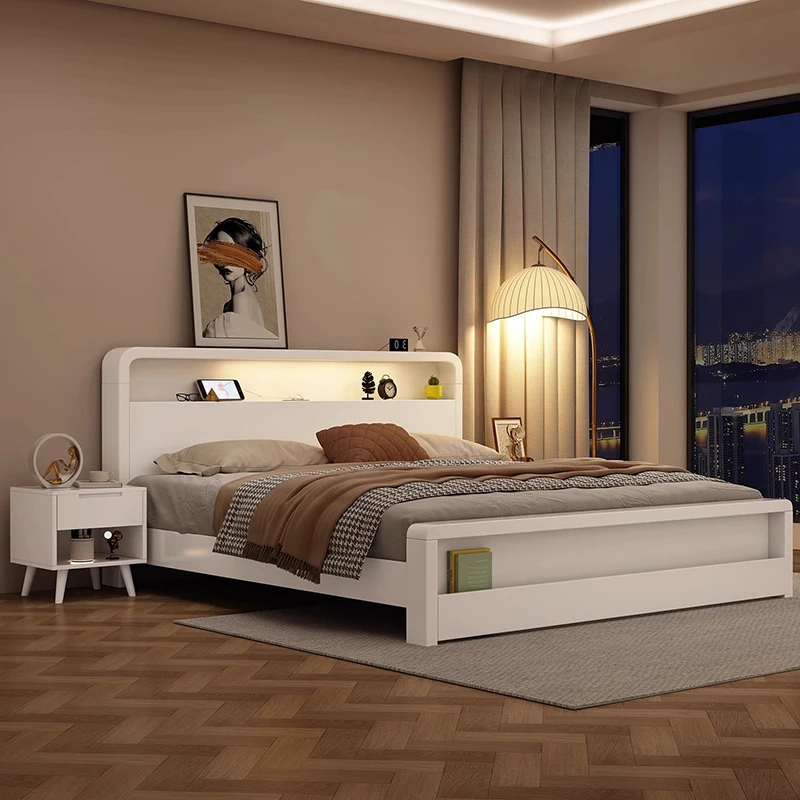 

Bedroom Children Bed Modern Double Luxury Design Sun Simple European Bed Princess Sleeping Safe Wooden Cama Unique Furniture