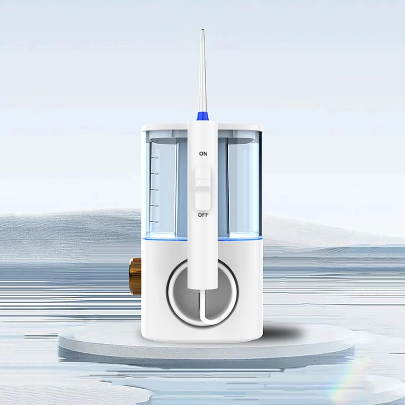 H2ofloss New OEM Rechargeable Cordless Desktop Oral Irrigator with Detachable Reservoir Portable Water Flosser Home Oral Care