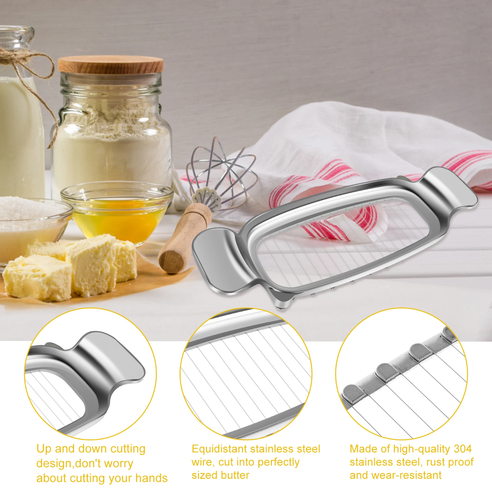 قطاعة شرائح الزبدة من الفولاذ  - مراجعة Kitchen Gadgets Wirecutter وسعره