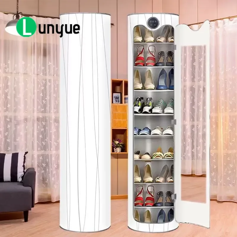 360 Degree Rotating Multi Layer Shoe Cabinet Large Capacity Intelligent Sterilization Disinfection System Home Storage