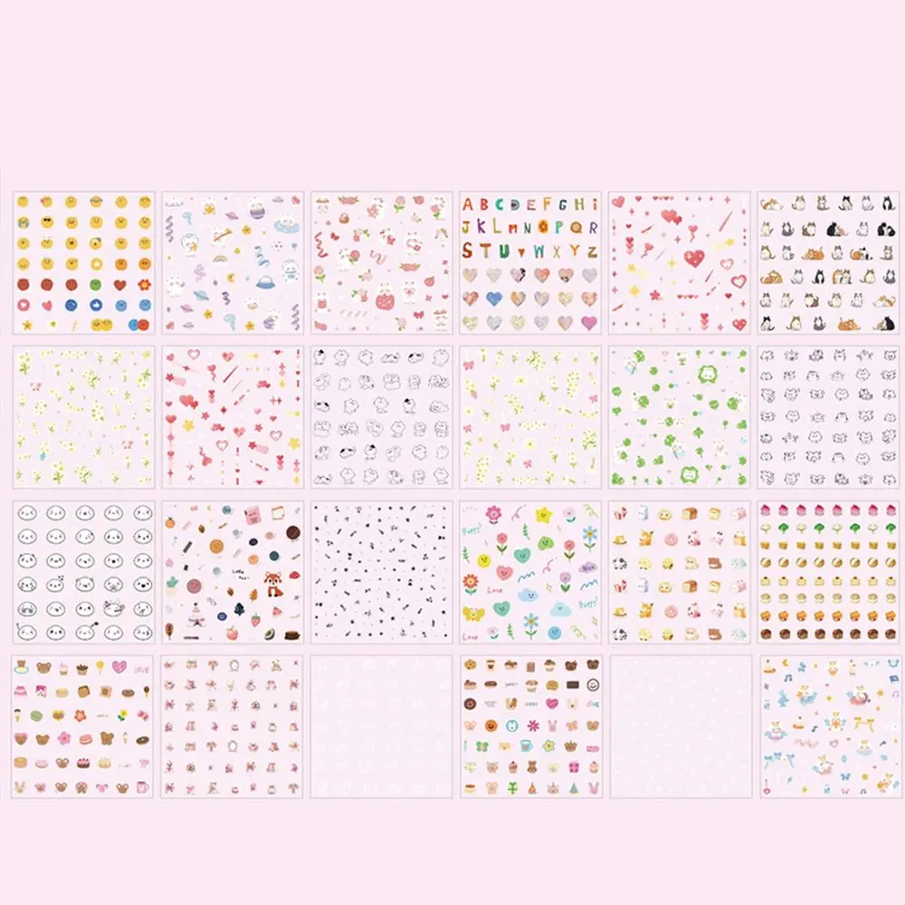 24 pçs novo sem repetição etiqueta do prego diy multifuncional copo adesivos auto adesivo decalque da arte do prego adesivo para decoração da arte do prego