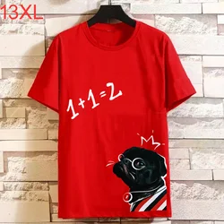 190kg Summer short-sleeved t-shirt big size red Hip hop plus size short-sleeved t-shirt 9XL 10XL 12XL 13XL mens graphic t shirts