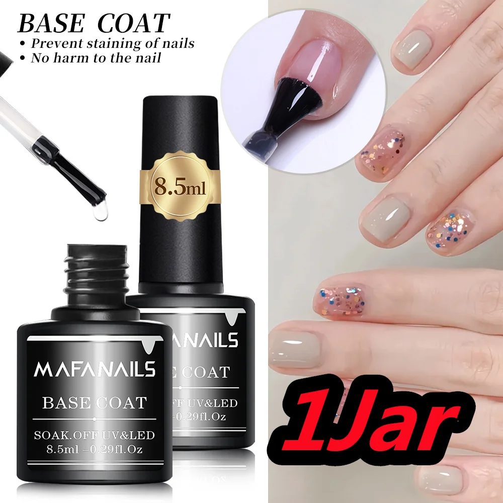 1/2/3 Uds Top, Base y capa mate Gel para decoración de uñas 8,5 ml esmalte de uñas de Gel semipermanente transparente Gel superior de manicura profesional