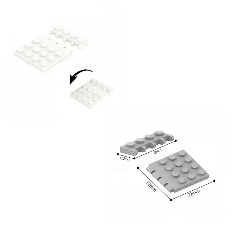 MOC building blocks, 4315+4213, 4*4 hinge plates, combined movable plates, DIY assembling building block accessories.