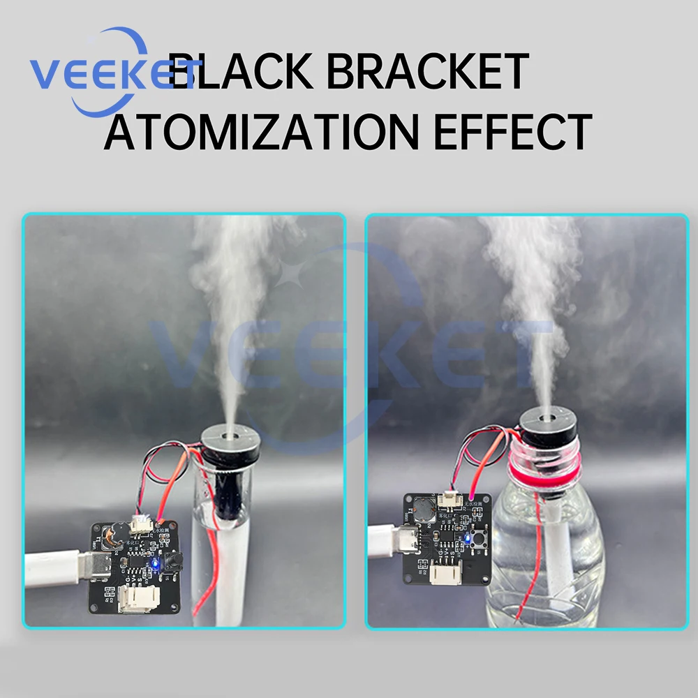 وحدة رذاذ بالموجات فوق الصوتية تيار مستمر 5 فولت رذاذ واحد من النوع C مع كشف مضاد للحرق الجاف اللامائي للترطيب