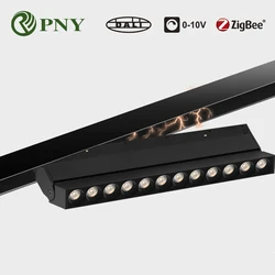 LED Magnetic Track Lighting Dimmable Tuya Zigbee 48V Magnetic Lamp Kitchen Living Room Dali Linear Stripe Magnet Track Light