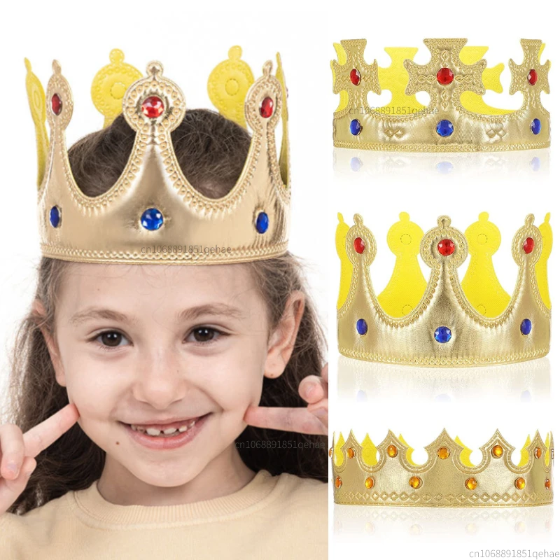 Birthday Crown Hats Girl Queen Hat Boys King Kids Adult Party Hats Party Decorations Crown Supplies Children Party Headband