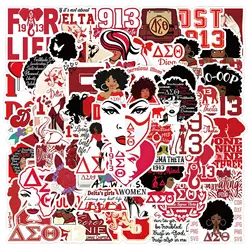 10/30/60PCS Delta Sigma Theta Sorority Stickers Cartoon Graffiti Decals DIY Scrapbook Laptop Guitar Car Bike Skateboard Sticker