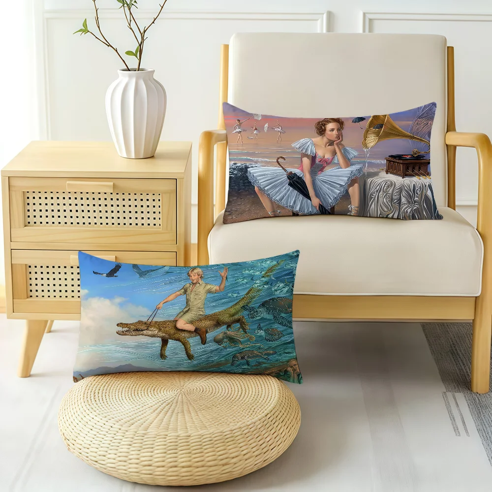 M-Michael C-Cheval Art Painting cushion cover Rectangle Pillow Cover Hit Product Comfortable Warm Bedding Party Gift