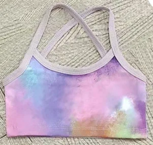 Fashonable Children Vest Summer Double Layer Prevent Awkward Yoga Tops Girls Sleeveless Fitness Running Dance Vest Kids Tank Top