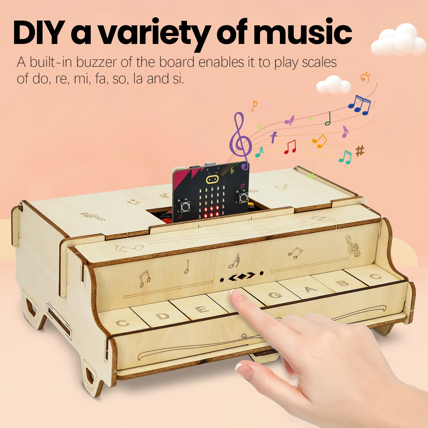 Keyestudio Microbit V2 programmazione Kit di avviamento in legno fai da te per Kit Microbit progetto di apprendimento programmabile giocattoli