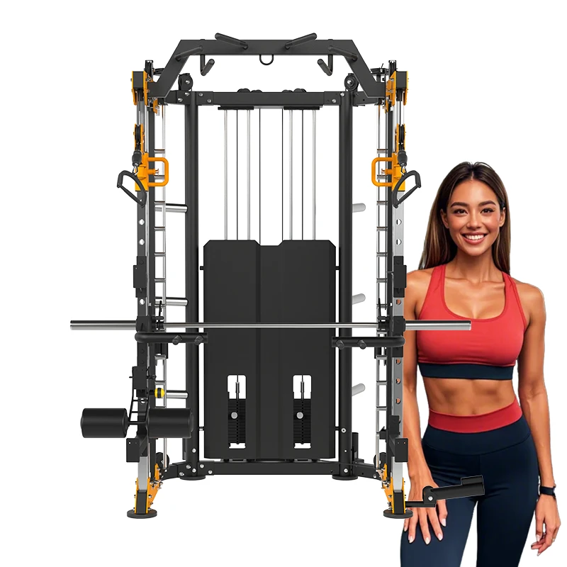 Series High And Low Pull Comprehensive Trainer Frame Type Squatting Double Bird Smith Three-in-one Multi-functional Rack