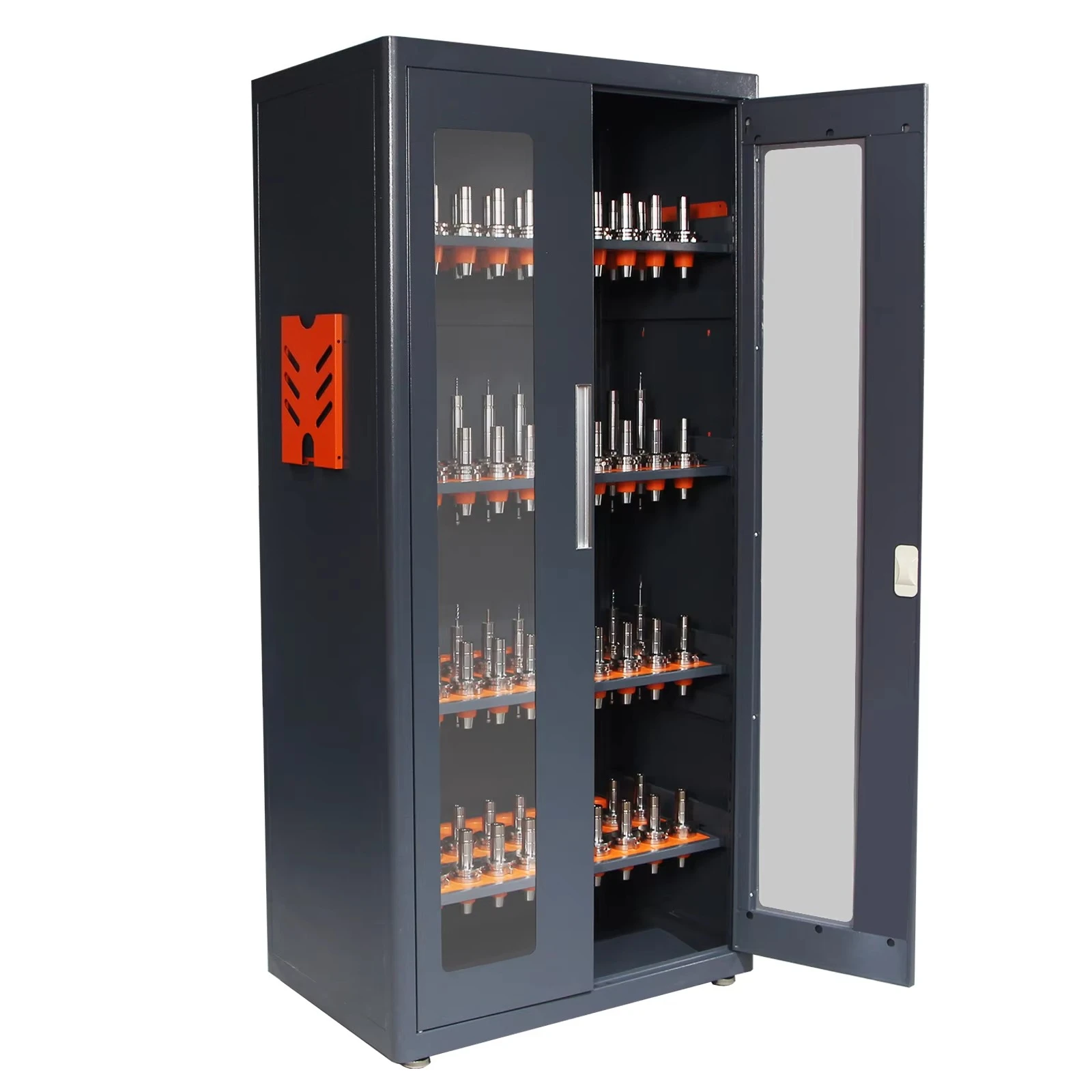 Large Capacity CNC Tool Storage Cabinet, CNC Tool Holder Station Rack with Lock, Multi-Purpose CNC Tool Holder