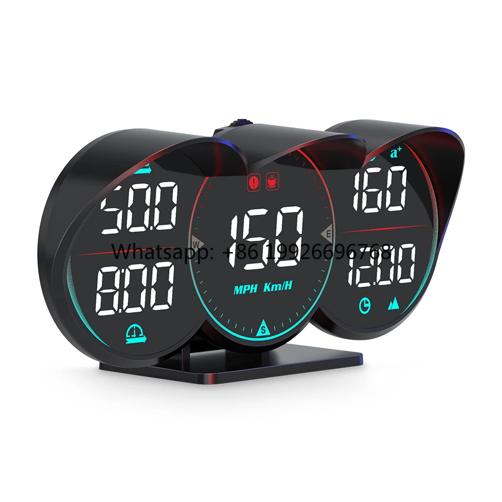 G17 New Cyberpunk Design Auto Meter GPS Speedometer Car HUD 5-inch LED Screen Type-C Connection 2-Year Warranty Black Universal