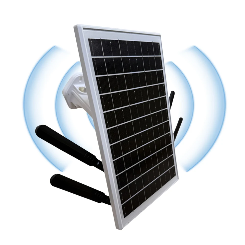 Solar Panel Powered 4G LTE WiFi Router with SIM Card Slot 4G LTE Modem Router WiFi Hotspot for Outdoor Security Camera Phone PC