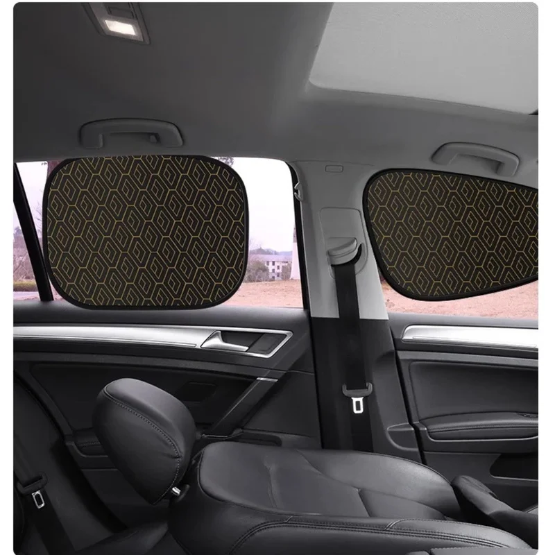 Electrostatic Sun Visor For Car Side Window 4-Layer Sun Shade Curtains Anti-Glare UV-Blocker Auto Sun Protection Cover