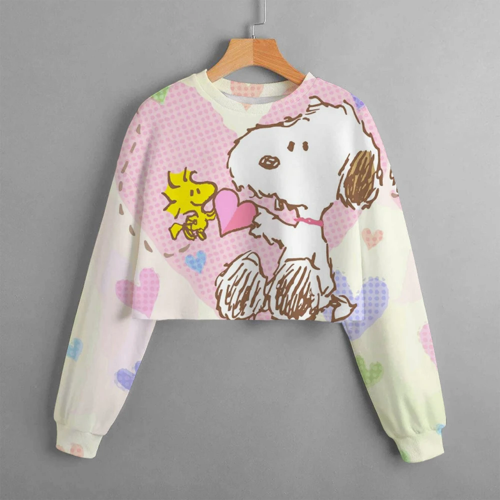 Snoopy print Children's Hooded Sweater Children's Anime Clothes lovely Girls Middle School Big Children's Brand Top ﻿ ﻿