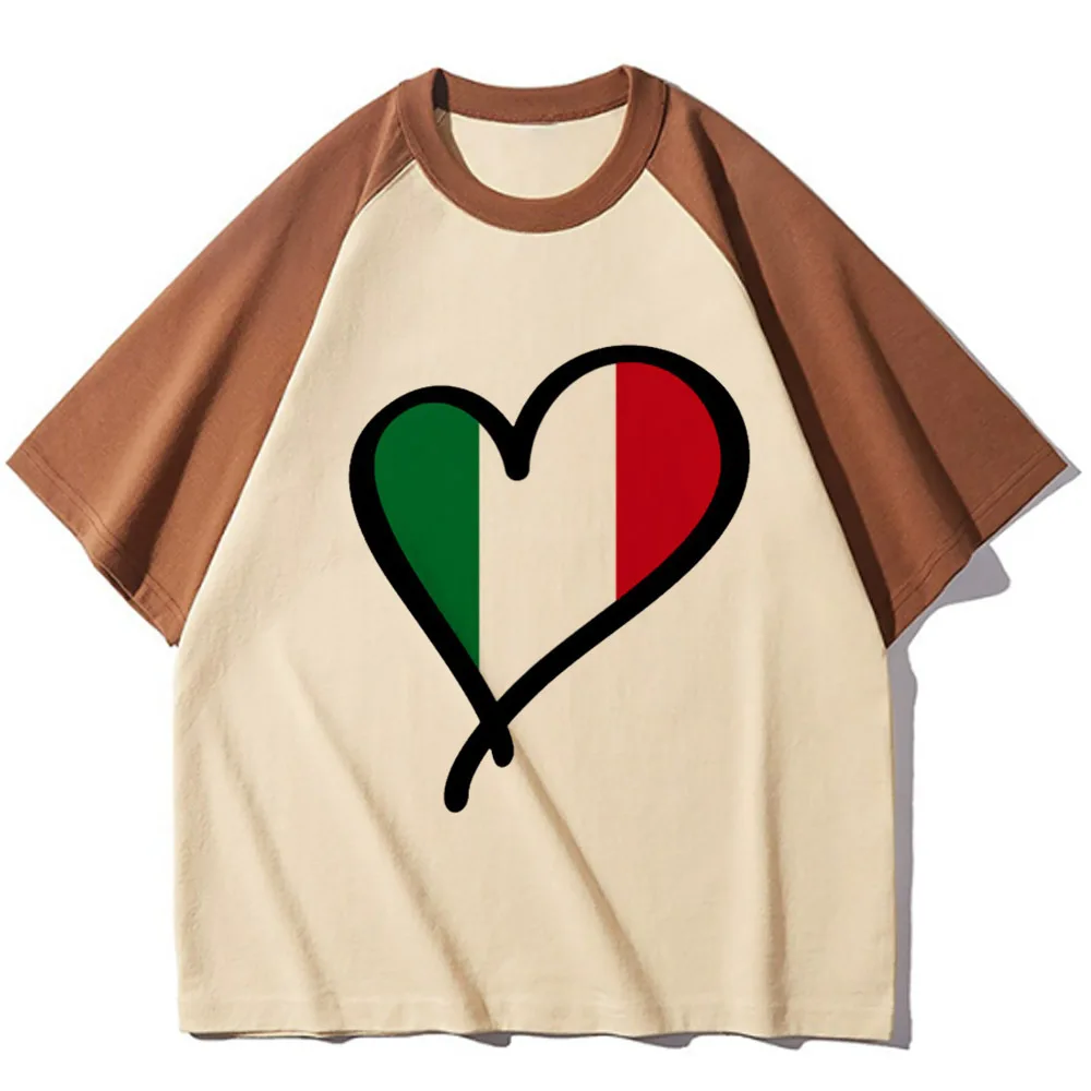 Italy Tee women stretchy designer t-shirts girl graphic y2k clothes