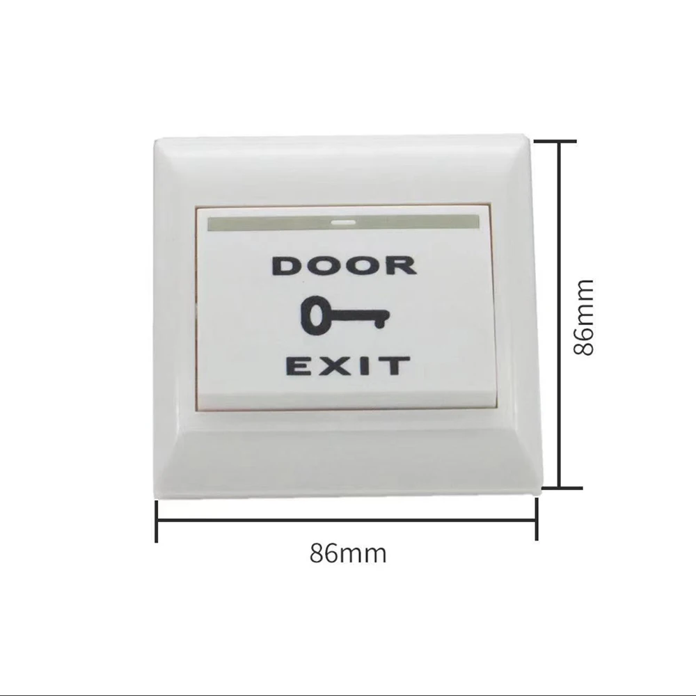 3/5pcs 86x86mm access control switch wall concealed automatic reset door opening and closing button switch doorbell switch panel