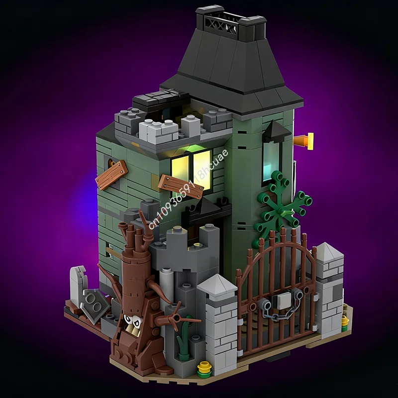 499 قطعة MOC مصاص دماء الساحرة S ماجيك مانور نموذج اللبنات لتقوم بها بنفسك التعليم الإبداعي الطوب هدايا عيد الميلاد الاطفال لعبة عيد ميلاد #3