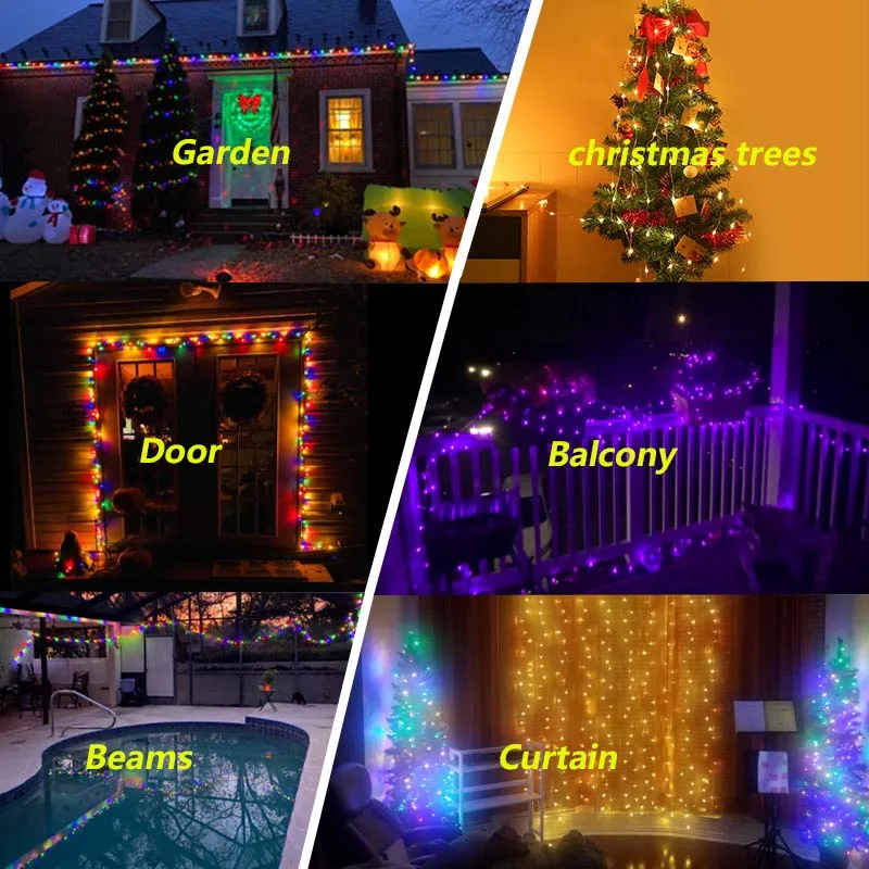 USB Smart Bluetooth LED Strip Light Christmas Tree 5M/10M/15M/20M App Control New Year Fairy Christmas Lights Decoration Garland