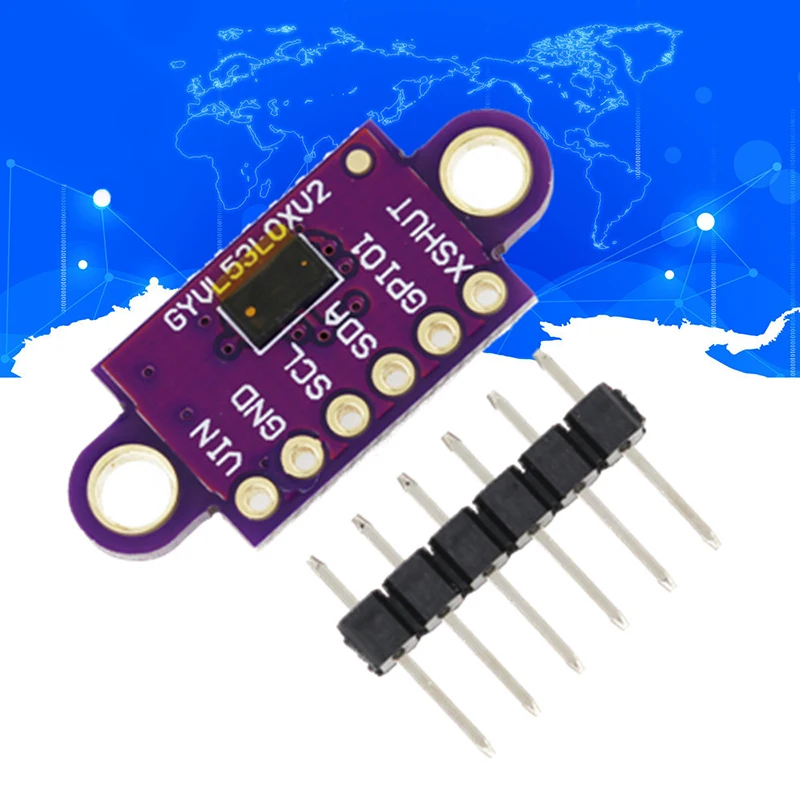 1 Pcs VL53L0X Time-of-Flight (ToF) Laser Ranging Sensor Breakout 940nm GY-530 GY-VL53L0XV2 Laser Distance Module I2C IIC