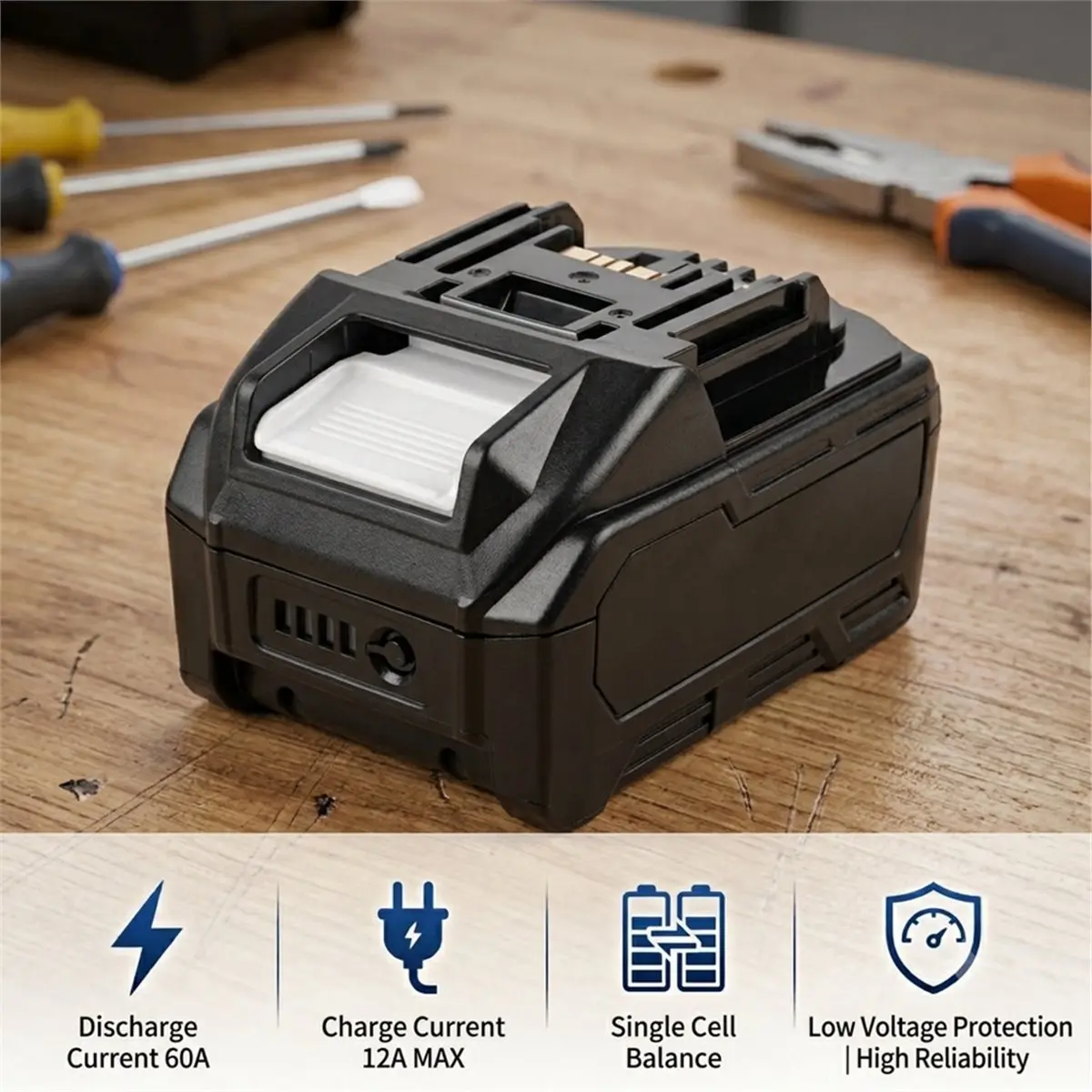 10X21700 BL1830 Li- Battery Case Kit for 18V Power Tool Fast Charging PCB Protection Circuit Board